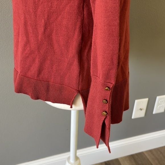 Philosphy Red Sweater with Gold Button Detail - Picture 5 of 10